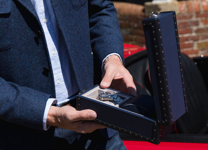 rapport 2 piece watch box kensington blue l320 5.0 Watch Winders, Watch Boxes & Watch Safes Rapport 2 Piece Watch Box Kensington Navy Blue L320