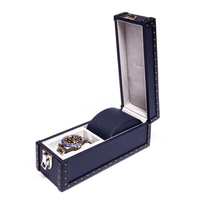 rapport 2 piece watch box kensington blue l320 Watch Winders, Watch Boxes & Watch Safes Rapport 2 Piece Watch Box Kensington Navy Blue L320