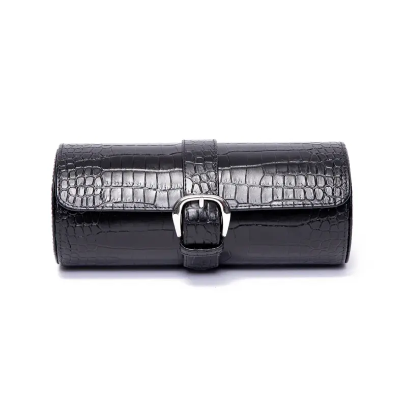 rapport three watch roll brompton black d164 0 Watch Winders, Watch Boxes & Watch Safes Watch Winders, Watch Boxes & Watch Safes
