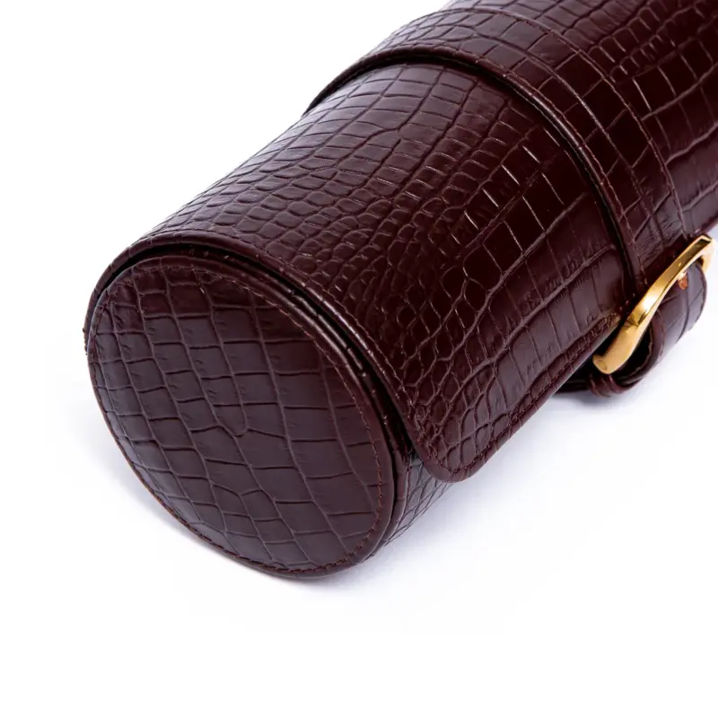 rapport three watch roll brompton brown d165 1 Watch Winders, Watch Boxes & Watch Safes Rapport Three Watch Roll Brompton Brown D165