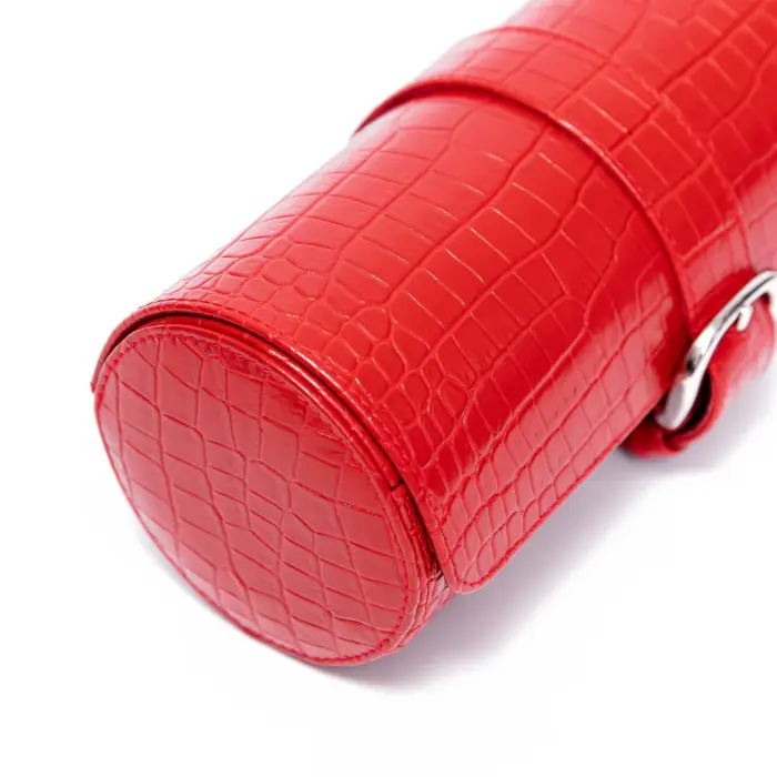 rapport three watch roll brompton red d167 2 Watch Winders, Watch Boxes & Watch Safes Rapport Three Watch Roll Brompton Red D167
