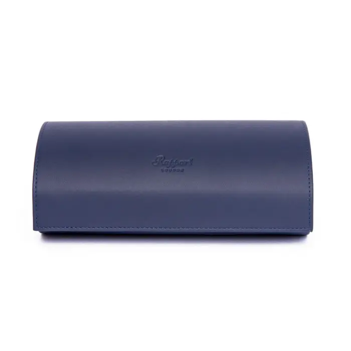 rapport three watch roll hyde park navy blue d286 01 Watch Winders, Watch Boxes & Watch Safes Rapport Three Watch Roll Hyde Park Navy Blue D286