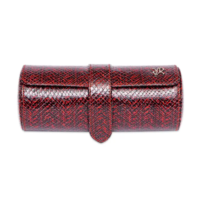 rapport three watch roll marlow red d149 Watch Winders, Watch Boxes & Watch Safes Rapport Three Watch Roll Marlow Red D149