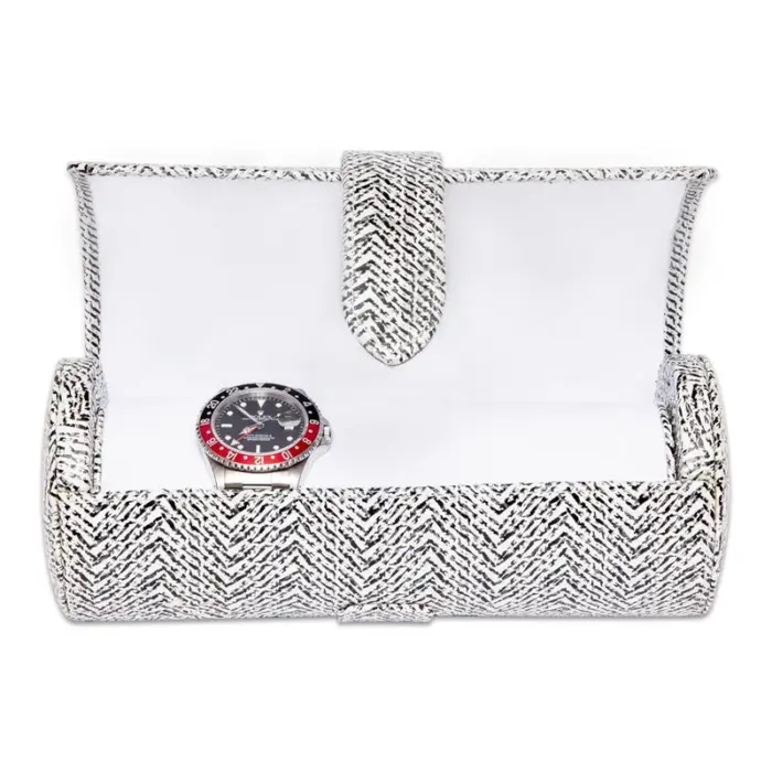 rapport three watch roll marlow white d148 01 Watch Winders, Watch Boxes & Watch Safes Rapport Three Watch Roll Marlow White D148