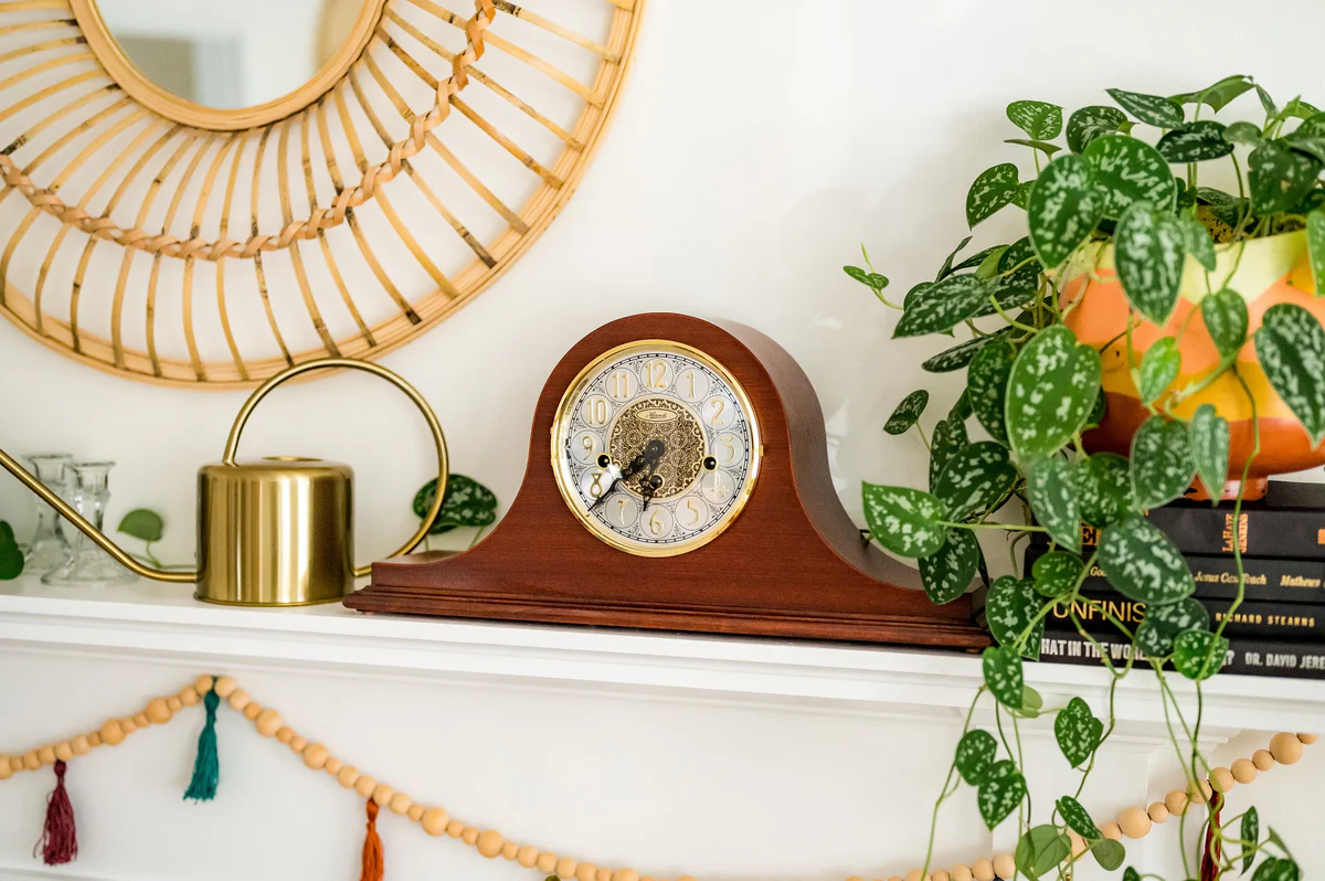 hermle mantel clock laurel cherry 21134n90340 02 Watch Winders, Watch Boxes & Watch Safes Watch Winders, Watch Boxes & Watch Safes