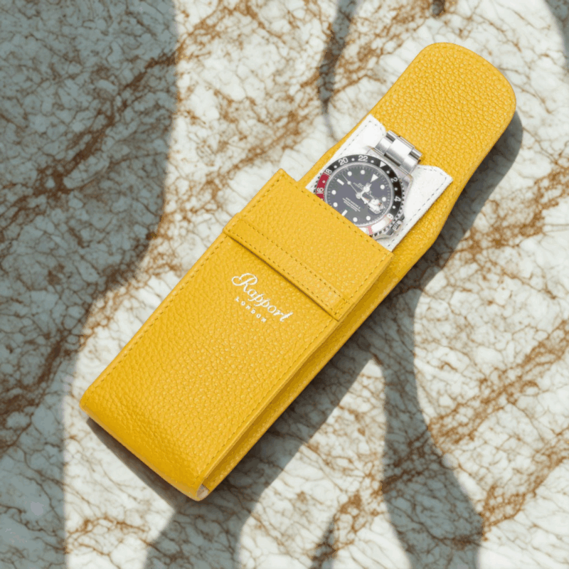 rapport portobello watch pouch yellow Watch Winders, Watch Boxes & Watch Safes Watch Winders, Watch Boxes & Watch Safes