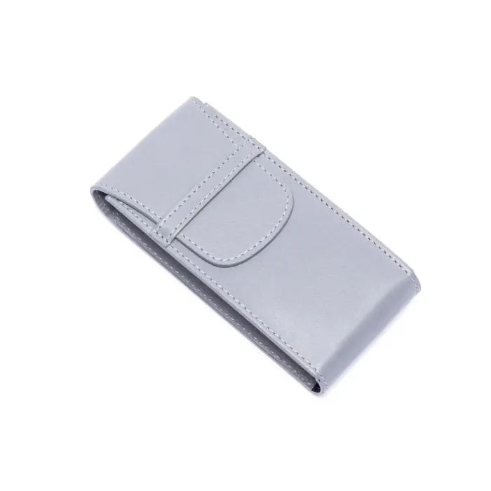 rapport single watch pouch in leather hyde park grey 00 Watch Winders, Watch Boxes & Watch Safes Rapport Single Watch Pouch in Leather Hyde Park Grey