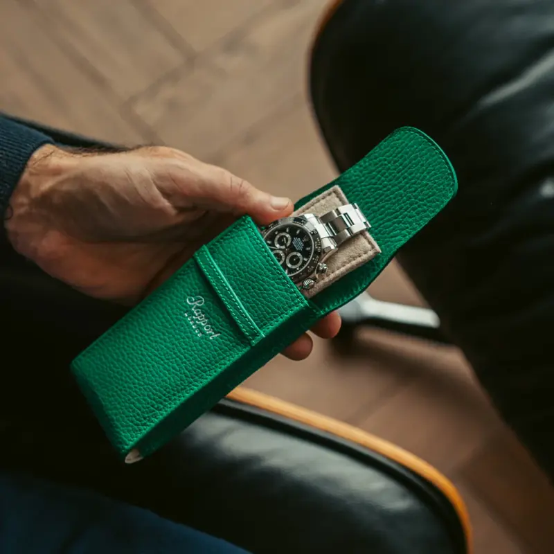 rapport single watch pouch portobello green 01 Watch Winders, Watch Boxes & Watch Safes Watch Winders, Watch Boxes & Watch Safes