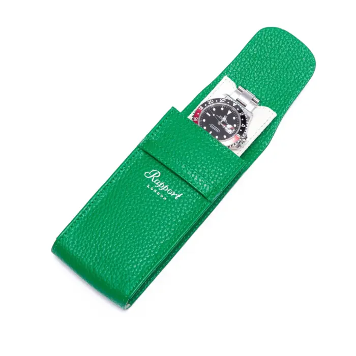 rapport single watch pouch portobello green Watch Winders, Watch Boxes & Watch Safes Rapport Single Watch Pouch Portobello Green