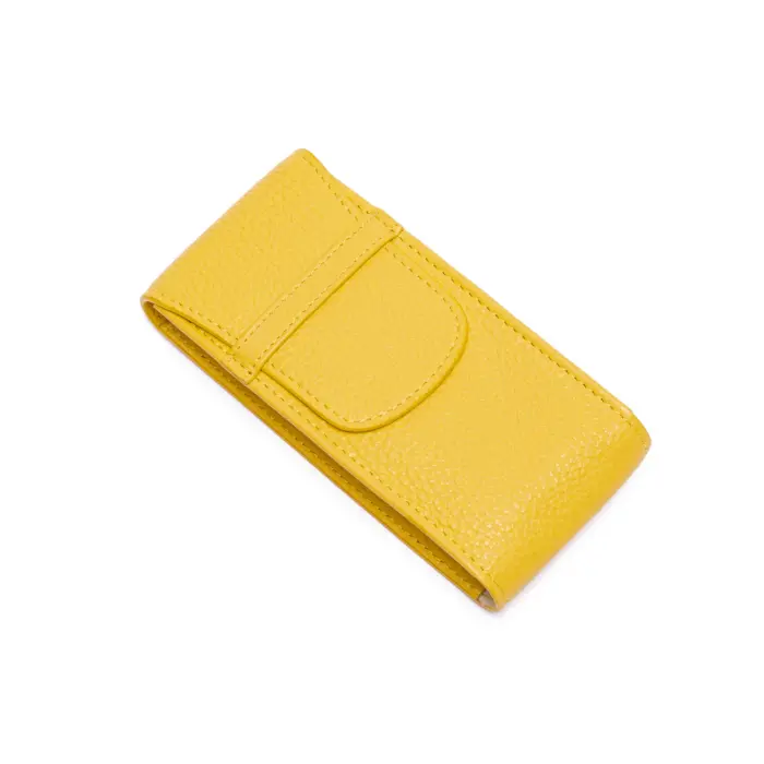 rapport single watch pouch portobello yellow 00 Watch Winders, Watch Boxes & Watch Safes Rapport Single Watch Pouch Portobello Yellow