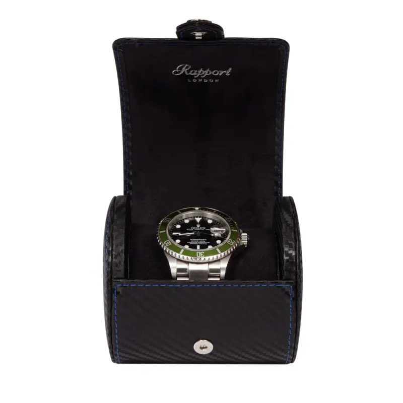 rapport single watch roll carbon black 01 Watch Winders, Watch Boxes & Watch Safes Watch Winders, Watch Boxes & Watch Safes