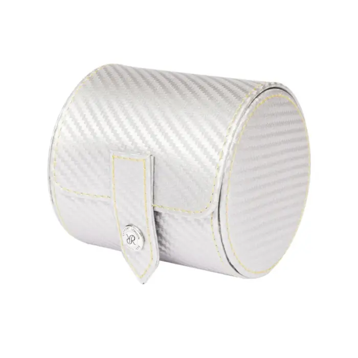 rapport single watch roll carbon silver 3 Watch Winders, Watch Boxes & Watch Safes Rapport Single Watch Roll Carbon Silver