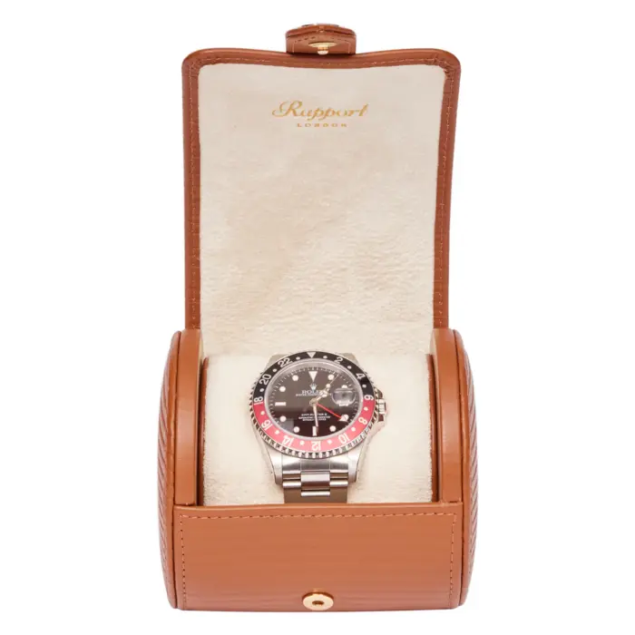 rapport single watch roll nova tan open Watch Winders, Watch Boxes & Watch Safes Rapport Single Watch Roll Nova Tan