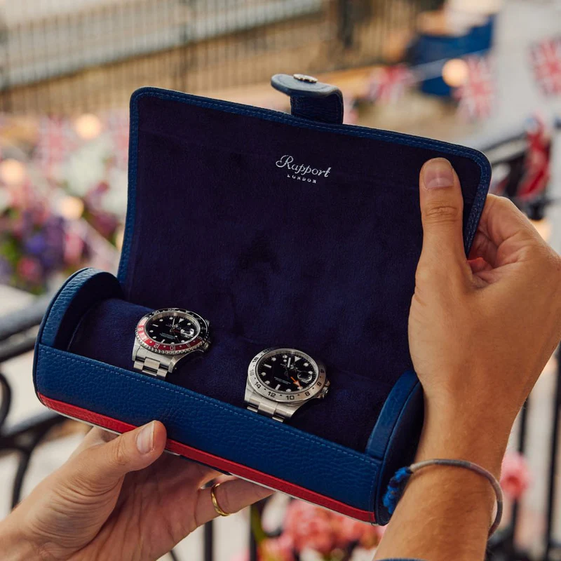 rapport three watch roll greenwich detail Watch Winders, Watch Boxes & Watch Safes Watch Winders, Watch Boxes & Watch Safes