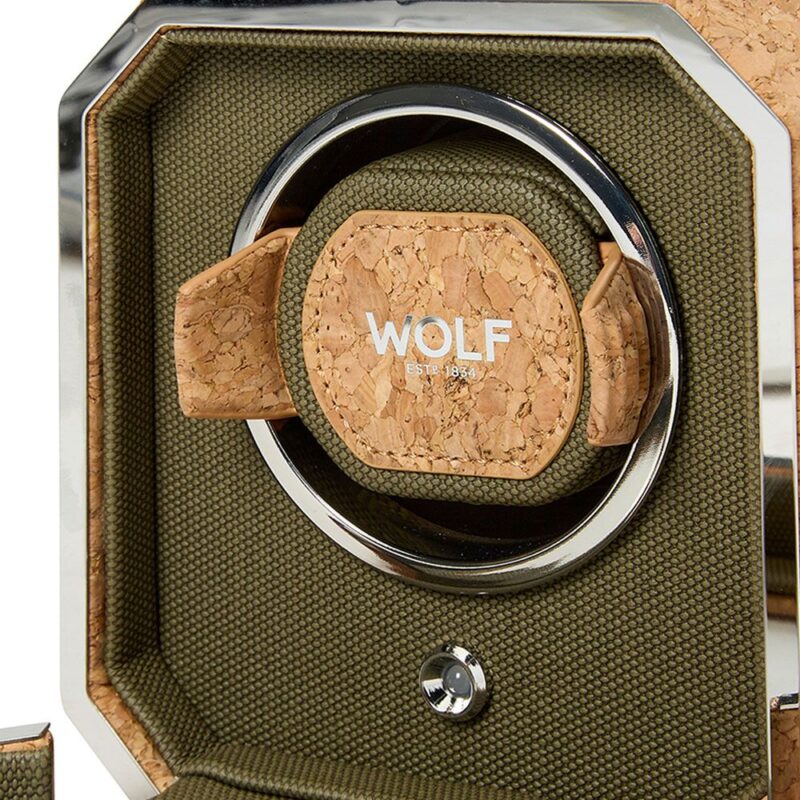 wolf cortica single watch winder detail Watch Winders, Watch Boxes & Watch Safes WOLF Cortica Single Watch Winder