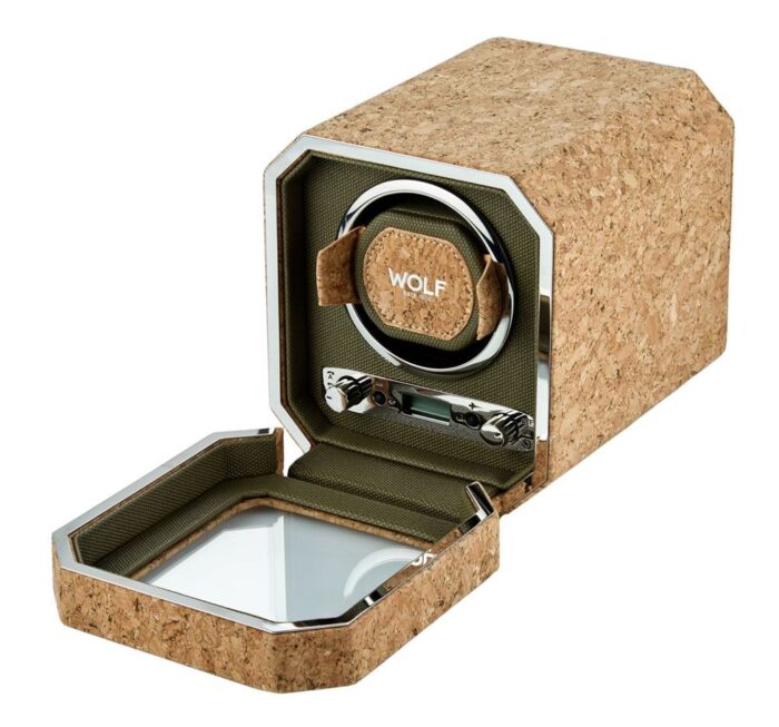 wolf cortica single watch winder ii open Watch Winders, Watch Boxes & Watch Safes WOLF Cortica Single Watch Winder II