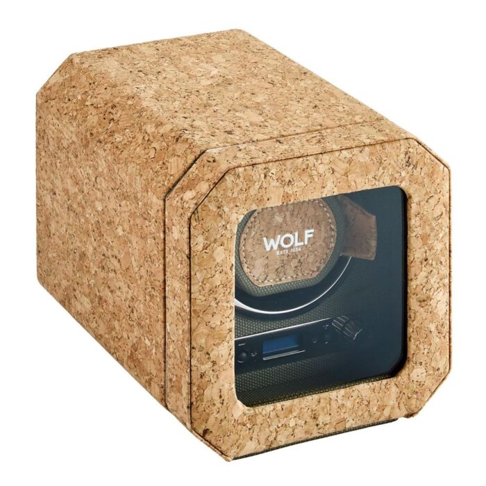 wolf cortica single watch winder ii side Watch Winders, Watch Boxes & Watch Safes WOLF Cortica Single Watch Winder II