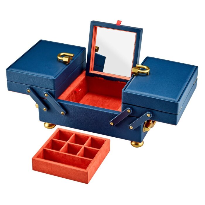 wolf jewelry box marla aaron baby everything box navy 02 Watch Winders, Watch Boxes & Watch Safes WOLF Jewelry Box Marla Aaron Baby Everything Box Navy