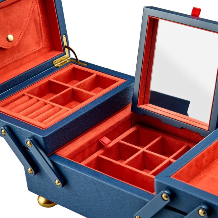 wolf jewelry box marla aaron baby everything box navy 04 Watch Winders, Watch Boxes & Watch Safes WOLF Jewelry Box Marla Aaron Baby Everything Box Navy