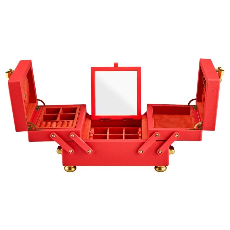 wolf jewelry box marla aaron baby everything box red open1 Watch Winders, Watch Boxes & Watch Safes WOLF Jewelry Box Marla Aaron Baby Everything Box Red