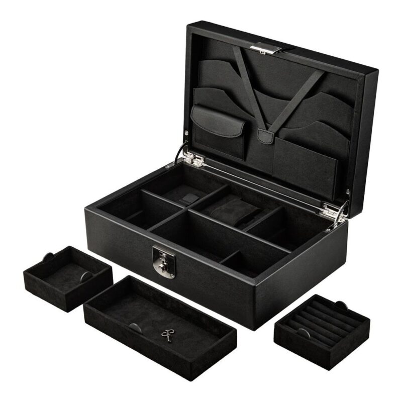 wolf philipp watch jewellery lifestyle box black 04 Watch Winders, Watch Boxes & Watch Safes WOLF Philipp Watch & Jewellery Lifestyle Box Black
