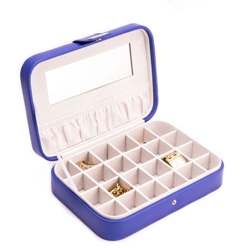 bey berk 24 section jewelry case josephine blue 01 Watch Winders, Watch Boxes & Watch Safes Bey Berk 24 Section Jewelry Case Josephine Blue