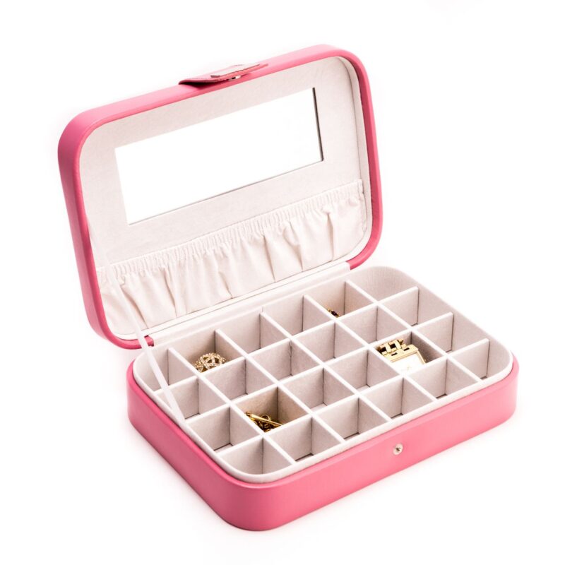 bey berk 24 section jewelry case josephine pink 00 Watch Winders, Watch Boxes & Watch Safes Bey Berk 24 Section Jewelry Case Josephine Pink