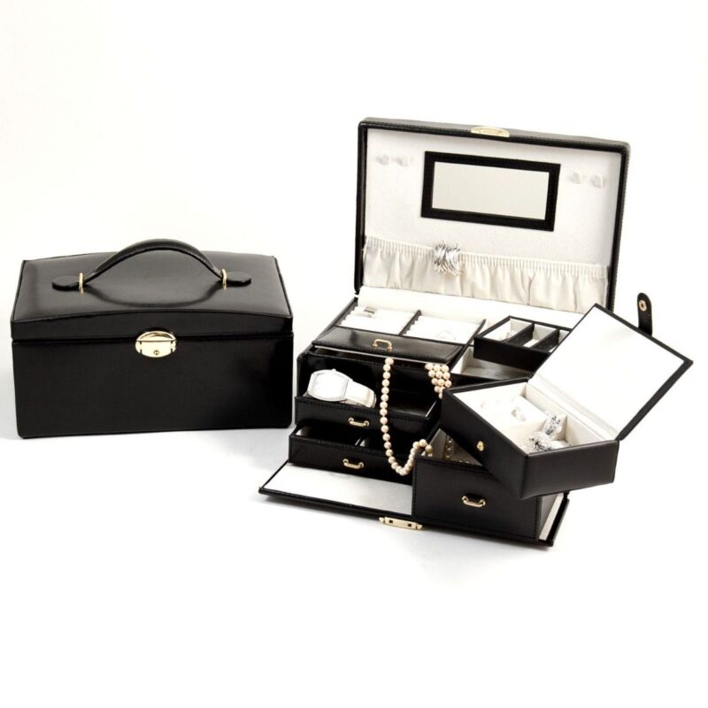bey berk jewelry box adele black leather 00 Watch Winders, Watch Boxes & Watch Safes Watch Winders, Watch Boxes & Watch Safes