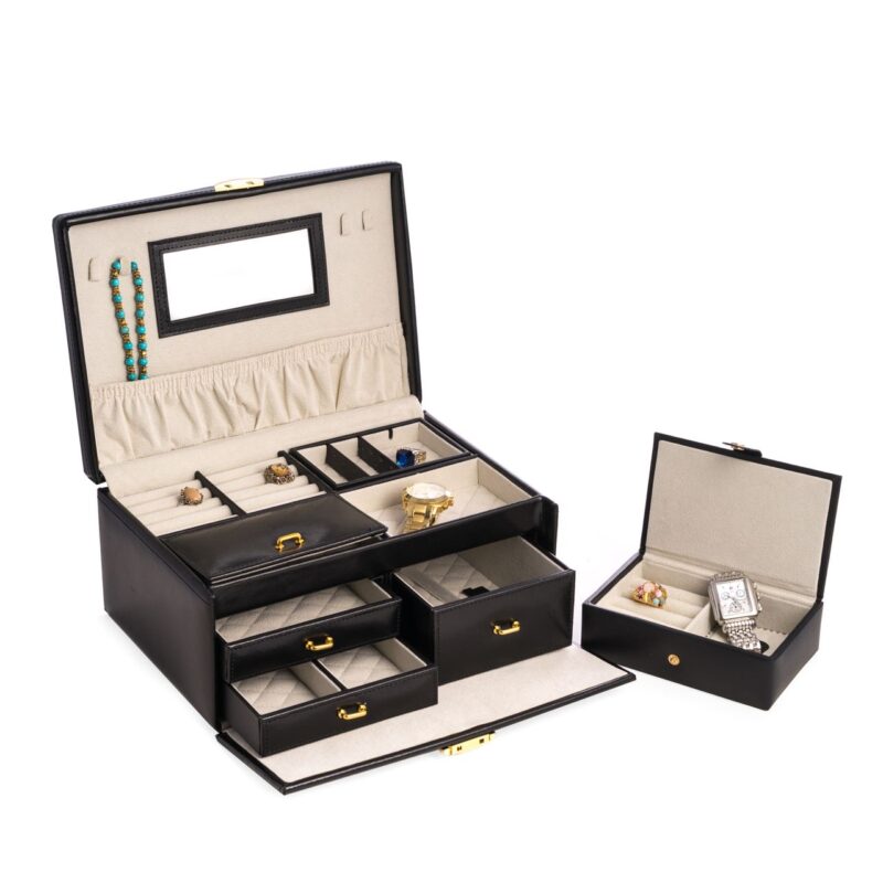 bey berk jewelry box adele black leather Watch Winders, Watch Boxes & Watch Safes Watch Winders, Watch Boxes & Watch Safes
