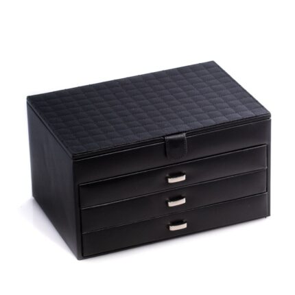 Bey Berk Jewelry Box Black Leather