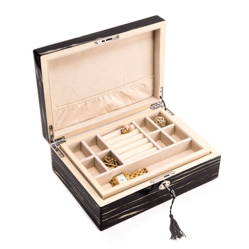 bey berk jewelry box vanessa ebony 00 Watch Winders, Watch Boxes & Watch Safes Watch Winders, Watch Boxes & Watch Safes