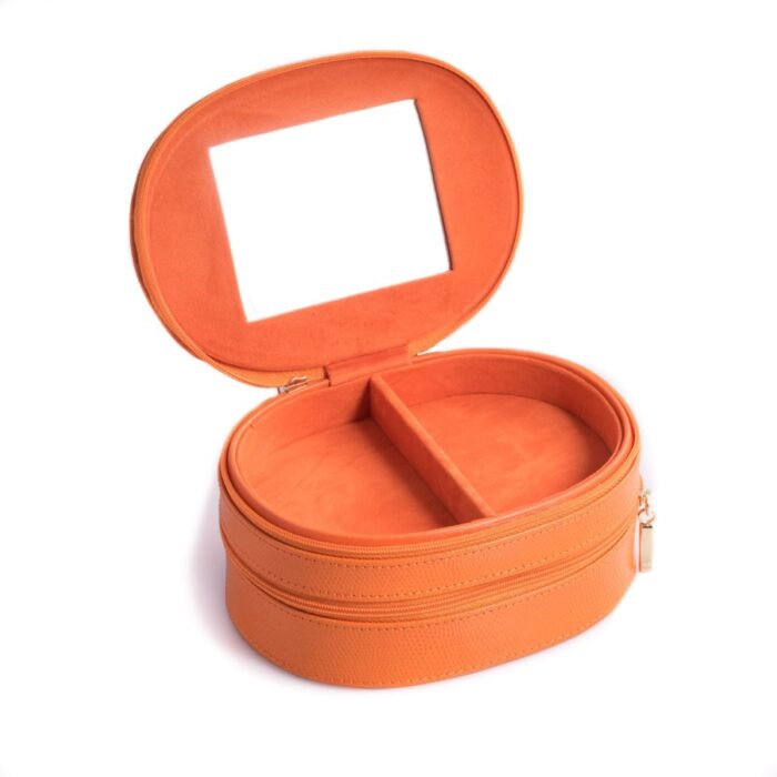 bey berk jewelry case lizard leather camille orange 01 Watch Winders, Watch Boxes & Watch Safes Bey Berk Jewelry Case Lizard Leather Camille Orange