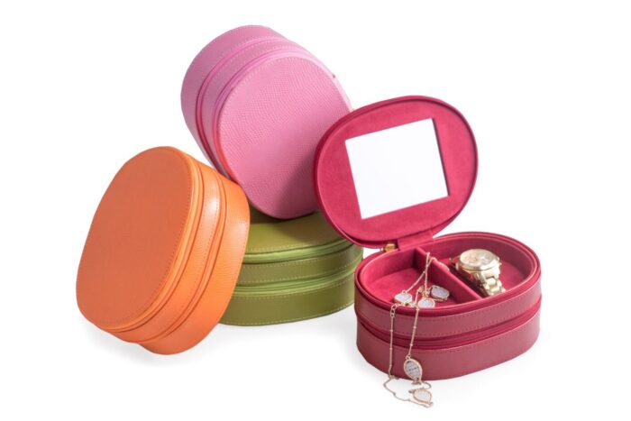 bey berk jewelry case lizard leather camille orange 03 Watch Winders, Watch Boxes & Watch Safes Bey Berk Jewelry Case Lizard Leather Camille Orange