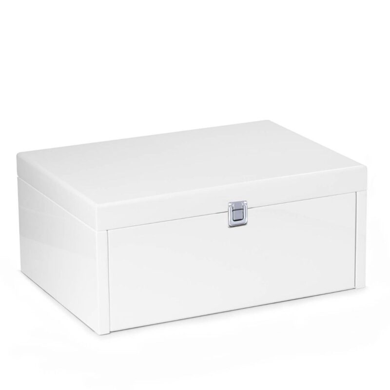 bey berk jewelry chest leighton white lacquer 0000 Watch Winders, Watch Boxes & Watch Safes Watch Winders, Watch Boxes & Watch Safes