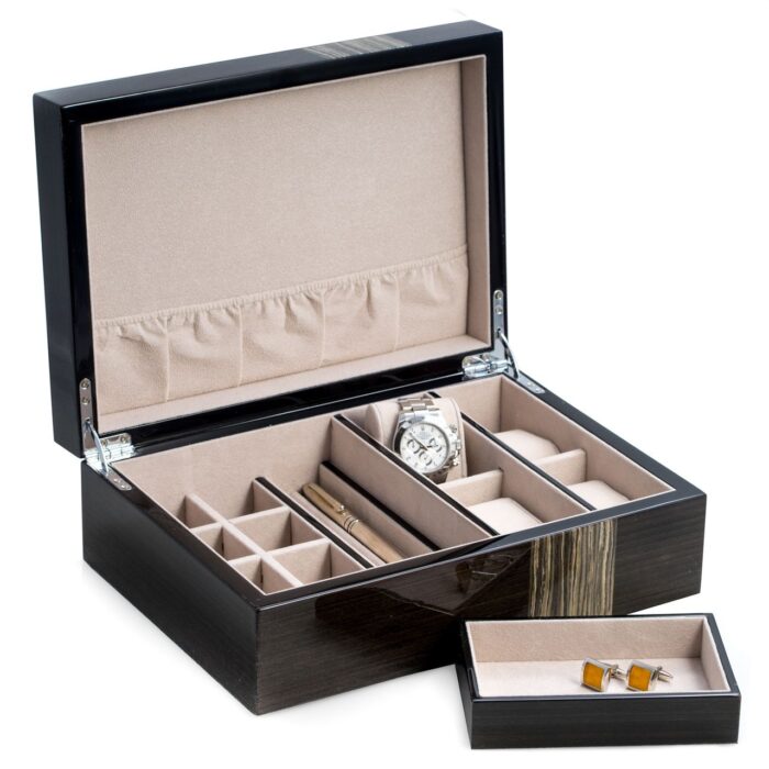 bey berk valet box jewelry box easton ash wood 00 Watch Winders, Watch Boxes & Watch Safes Bey Berk Valet Box Jewelry Box Easton Ash Wood