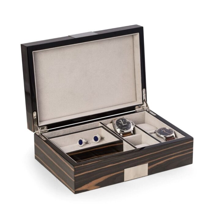 bey berk valet box jewelry box easton ebony wood 00 Watch Winders, Watch Boxes & Watch Safes Bey Berk Valet Box Jewelry Box Easton Ebony Wood