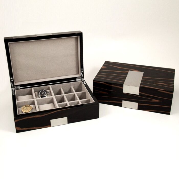 bey berk valet box with watch storage mateo ebony burl wood 01 Watch Winders, Watch Boxes & Watch Safes Bey Berk Valet Box with Watch Storage Mateo Ebony Burl Wood