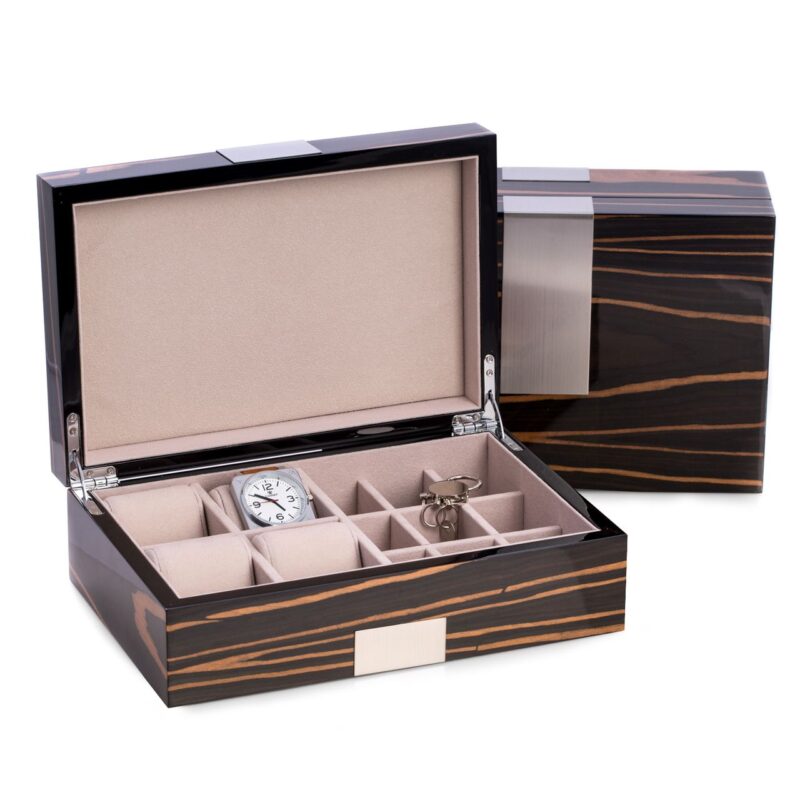 bey berk valet box with watch storage mateo ebony burl wood Watch Winders, Watch Boxes & Watch Safes Watch Winders, Watch Boxes & Watch Safes