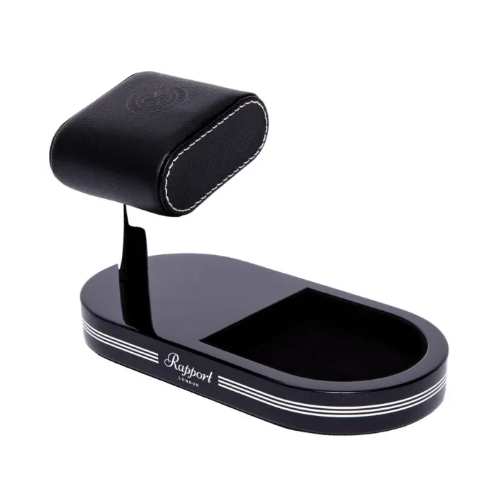 rapport watch stand with tray formula black silver 00 Watch Winders, Watch Boxes & Watch Safes Rapport Watch Stand with Tray Formula Black Silver