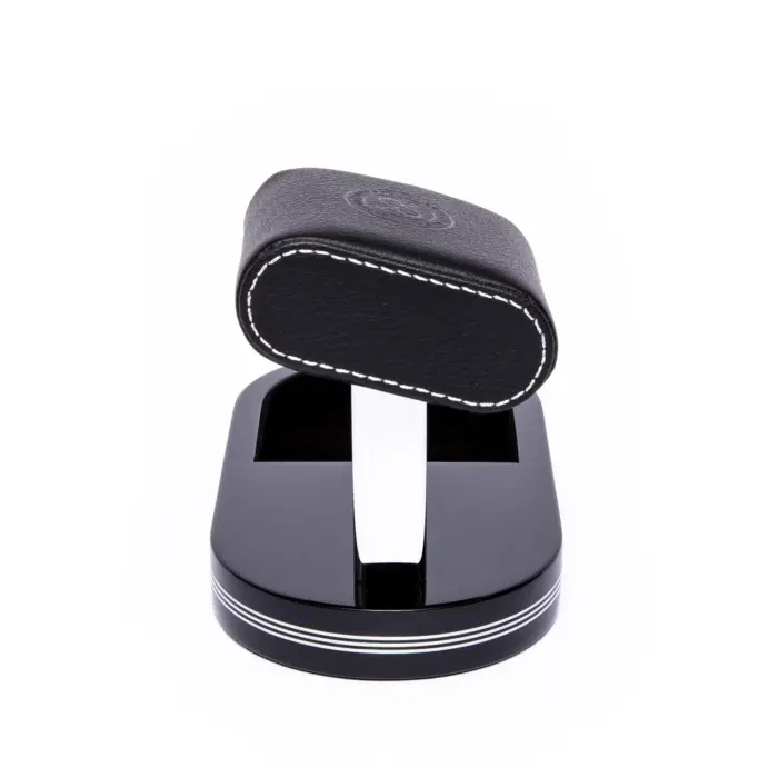 rapport watch stand with tray formula black silver 01 Watch Winders, Watch Boxes & Watch Safes Rapport Watch Stand with Tray Formula Black Silver