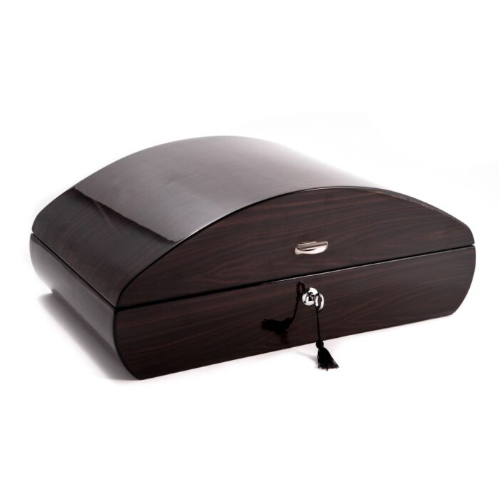 bey berk 100 cigar humidor lacquered ebony wood Watch Winders, Watch Boxes & Watch Safes Bey Berk 100 Cigar Humidor Lacquered Ebony Wood