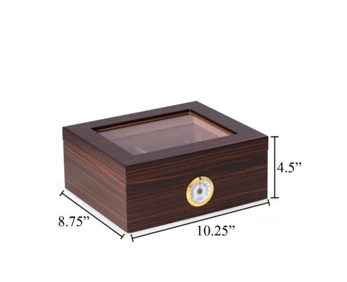 bey berk 50 cigar humidor davey ebony wood 000 Watch Winders, Watch Boxes & Watch Safes Bey Berk 50 Cigar Humidor Davey Ebony Wood