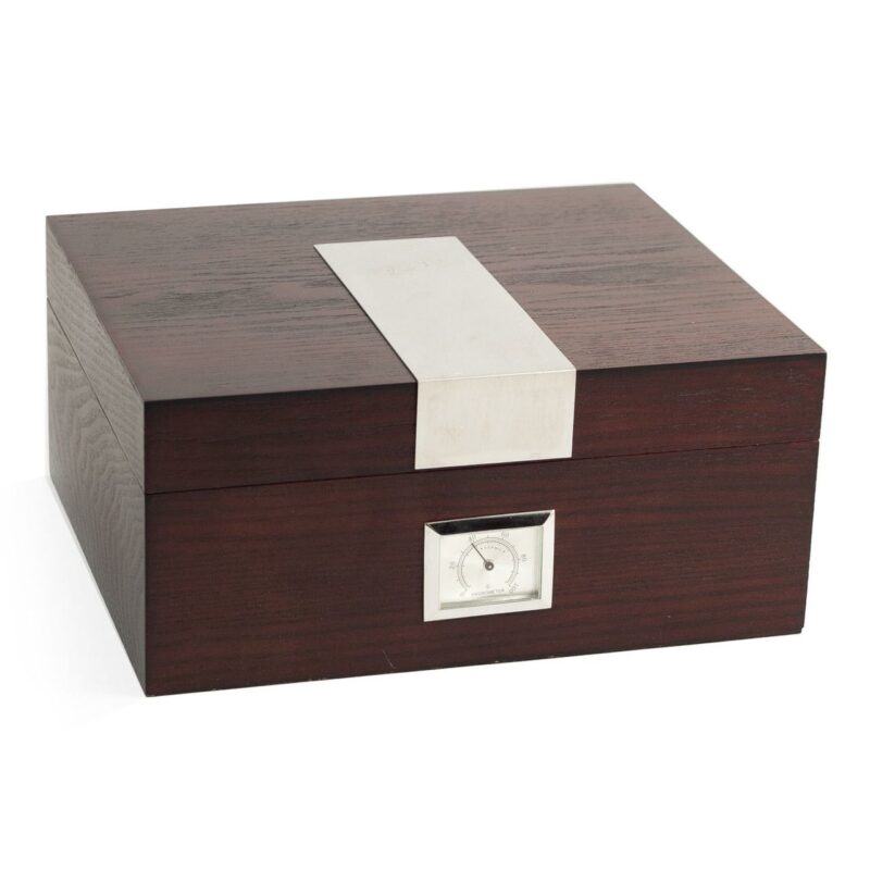 bey berk 50 cigar humidor espresso wood with stainless steel accents Watch Winders, Watch Boxes & Watch Safes Watch Winders, Watch Boxes & Watch Safes