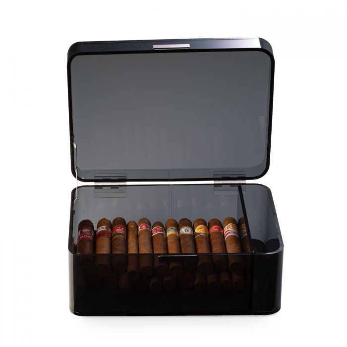 bey berk 60 cigar acrylic humidor drake grey 0 Watch Winders, Watch Boxes & Watch Safes Watch Winders, Watch Boxes & Watch Safes