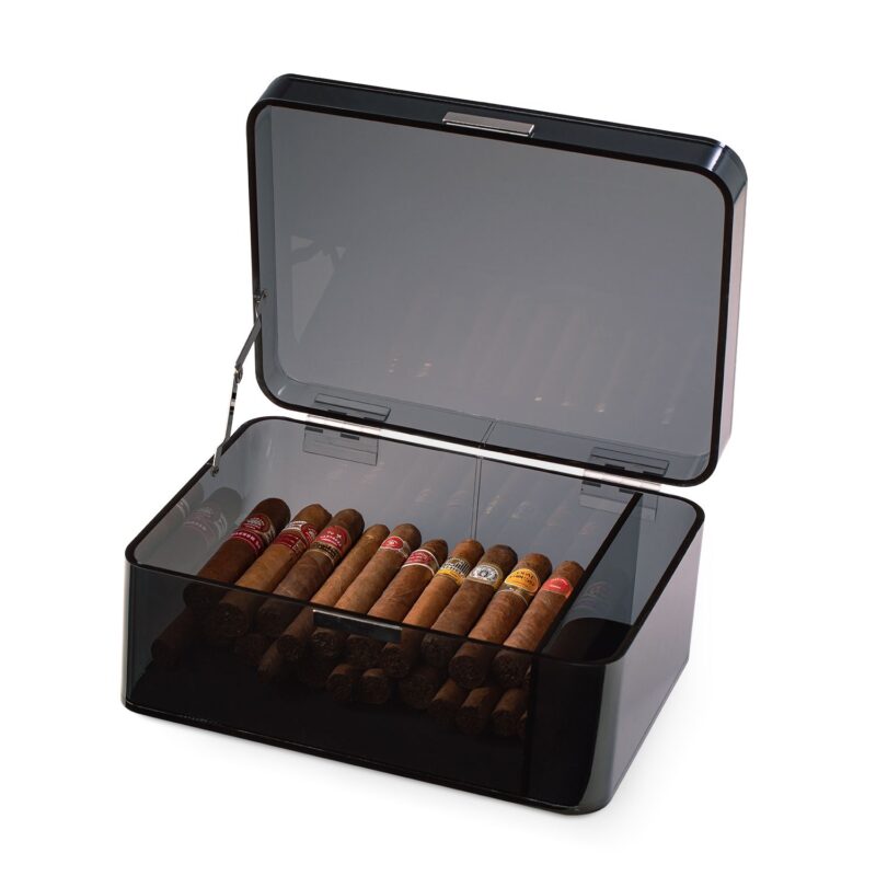 bey berk 60 cigar acrylic humidor drake grey Watch Winders, Watch Boxes & Watch Safes Watch Winders, Watch Boxes & Watch Safes