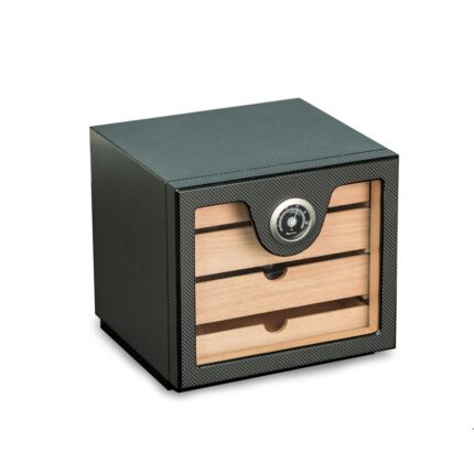 Bey Berk 60 Cigar Humidor Matt Carbon Fiber