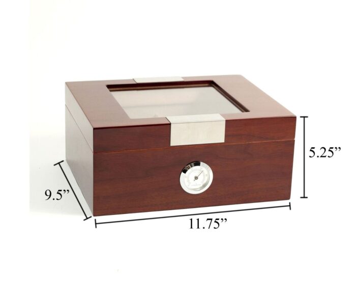 bey berk 60 cigar humidor walnut wood 00 Watch Winders, Watch Boxes & Watch Safes Bey Berk 60 Cigar Humidor Walnut Wood
