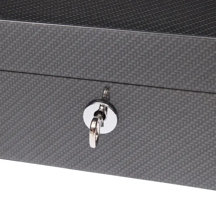 rapport 10 piece watch box carbon fibre l285 04 Watch Winders, Watch Boxes & Watch Safes Rapport 10 Piece Watch Box Carbon Fibre L285