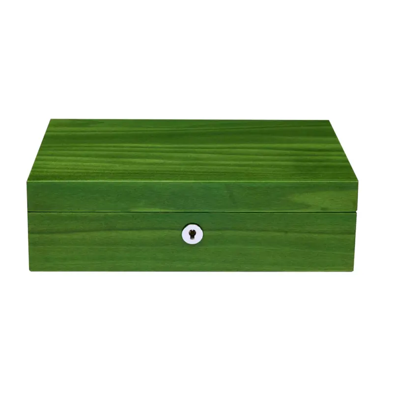 rapport heritage chroma 4 piece watch box green l407 closed Watch Winders, Watch Boxes & Watch Safes Watch Winders, Watch Boxes & Watch Safes