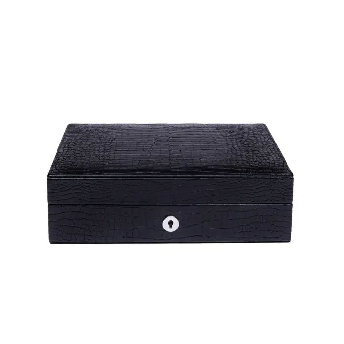 rapport large humidor heritage black 01 Watch Winders, Watch Boxes & Watch Safes Rapport Large Humidor Heritage Black